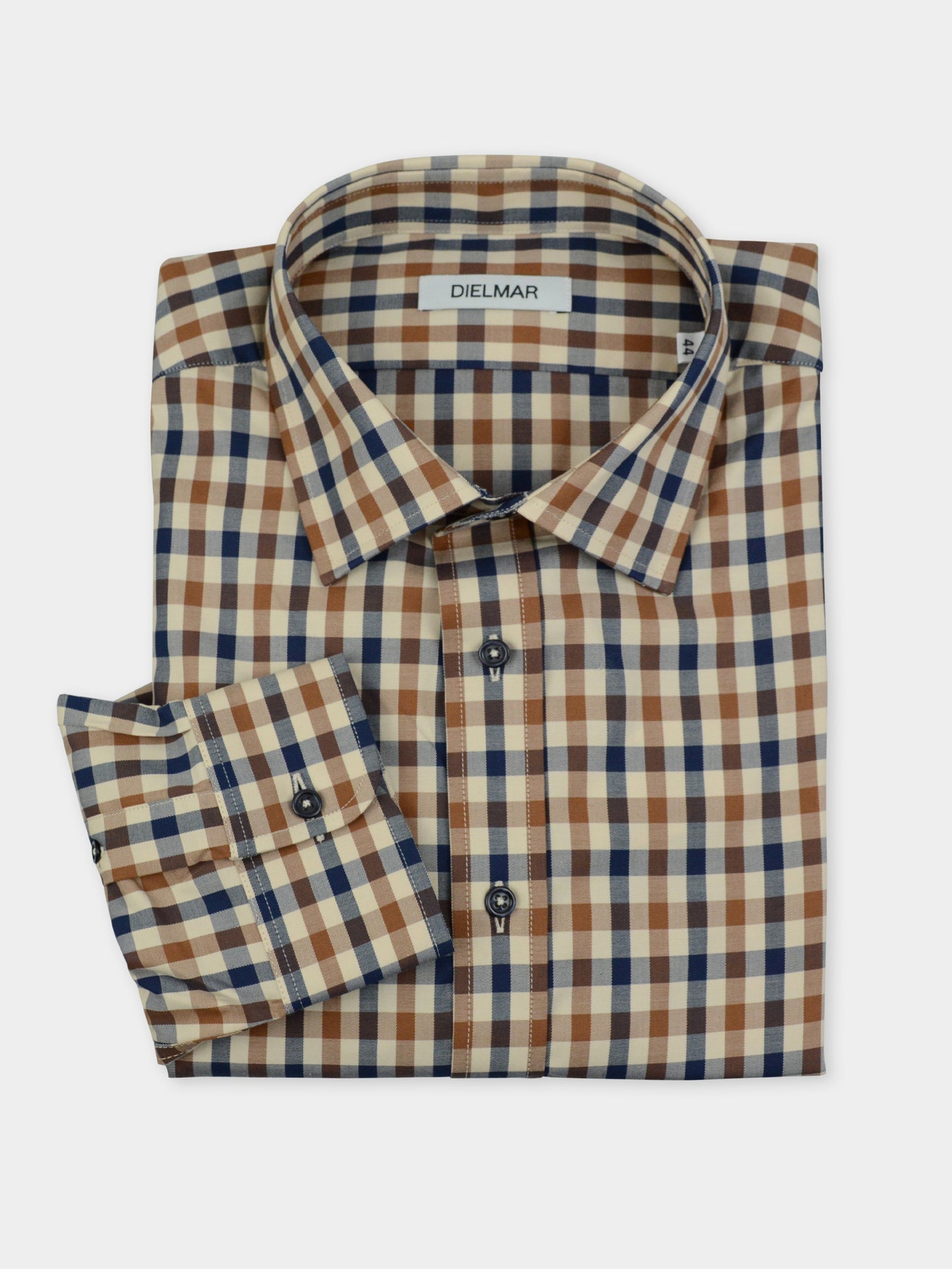 Camisa Vouga Xadrez Castanho