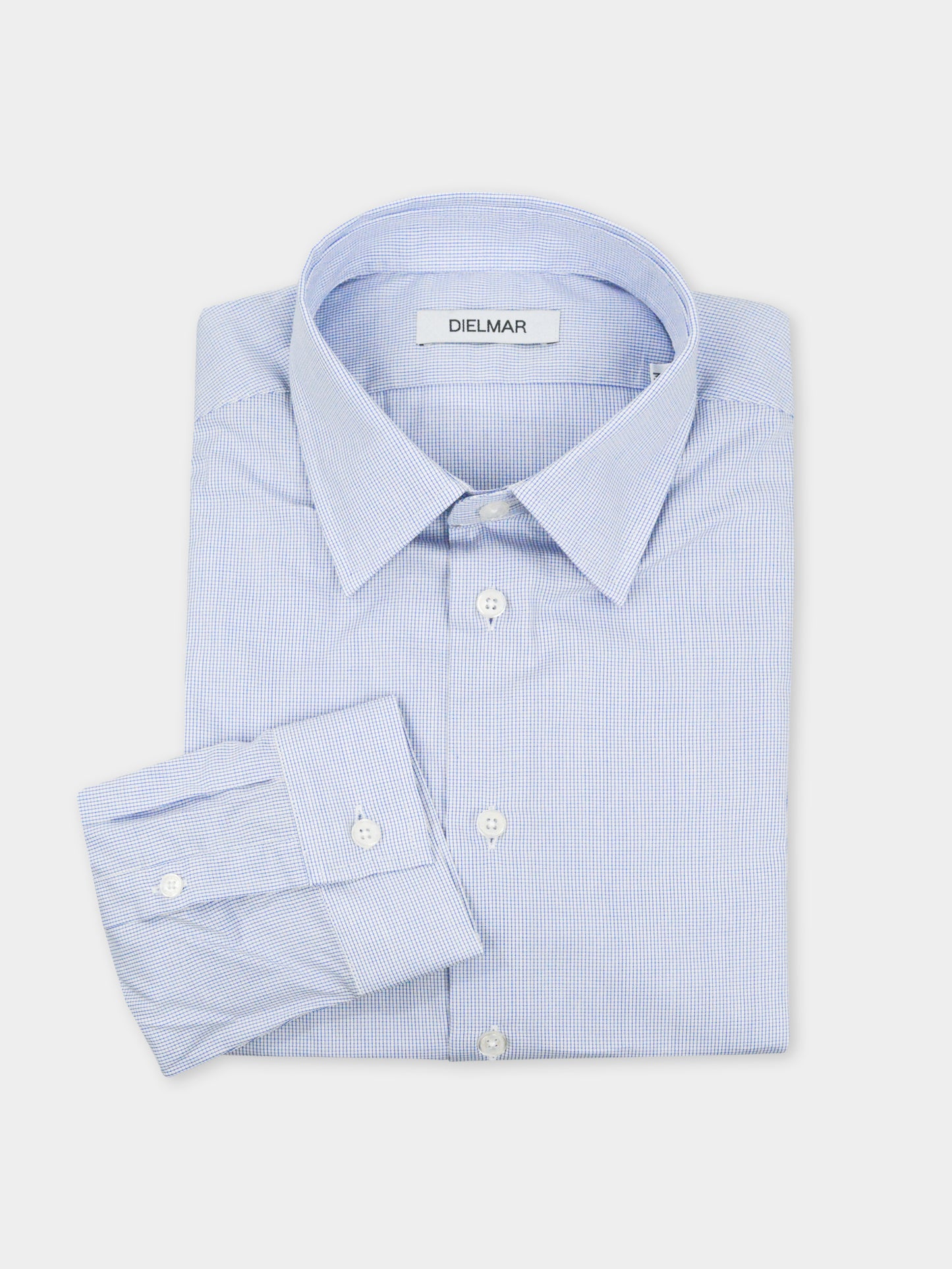 Camisa Vouga Quadrados Azul