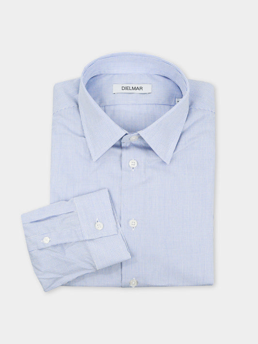 Camisa Vouga Quadrados Azul
