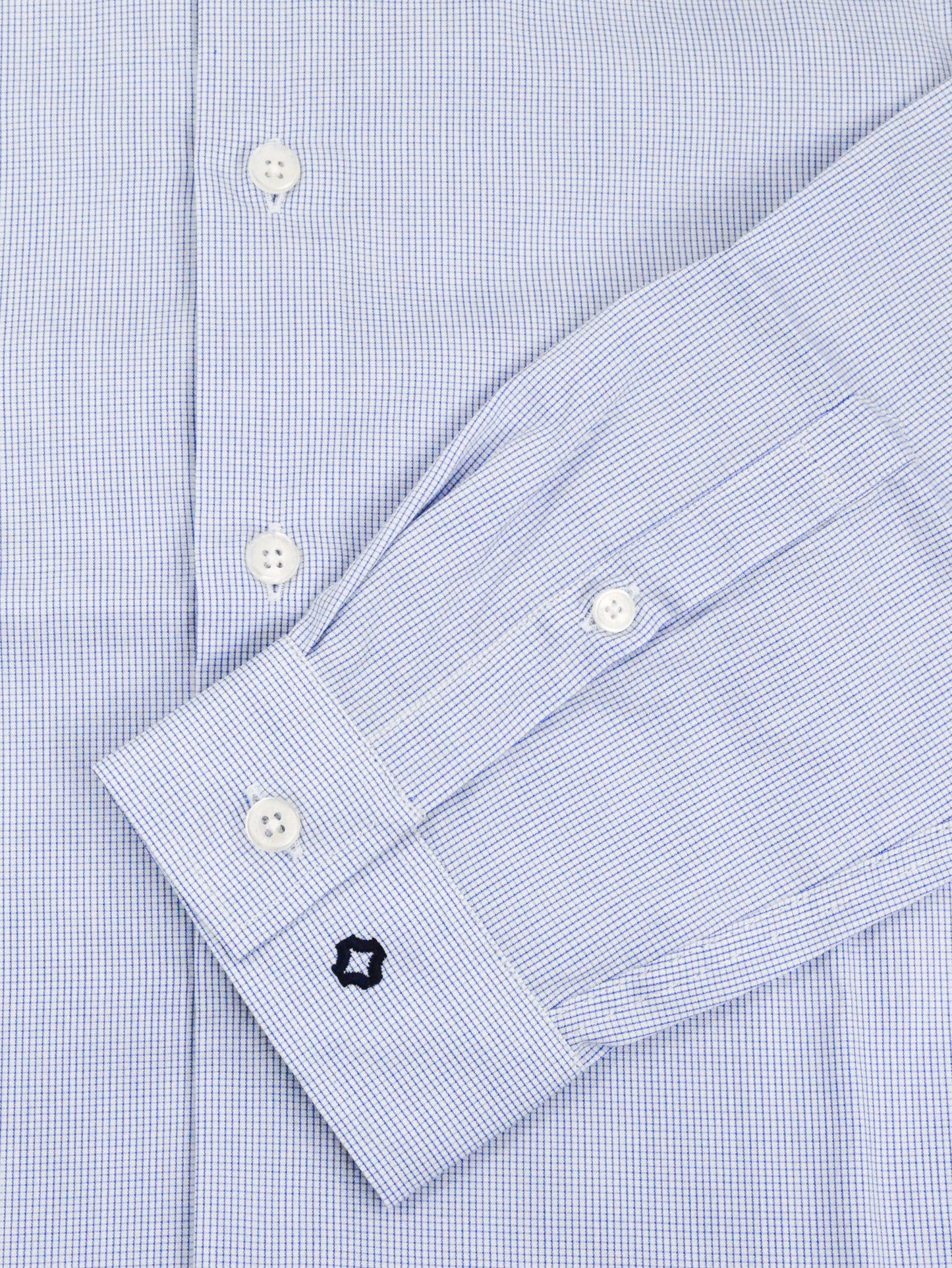 Camisa Vouga Quadrados Azul