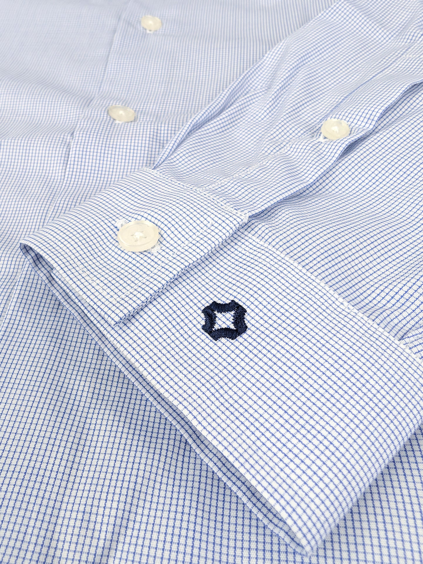 Camisa Vouga Quadrados Azul